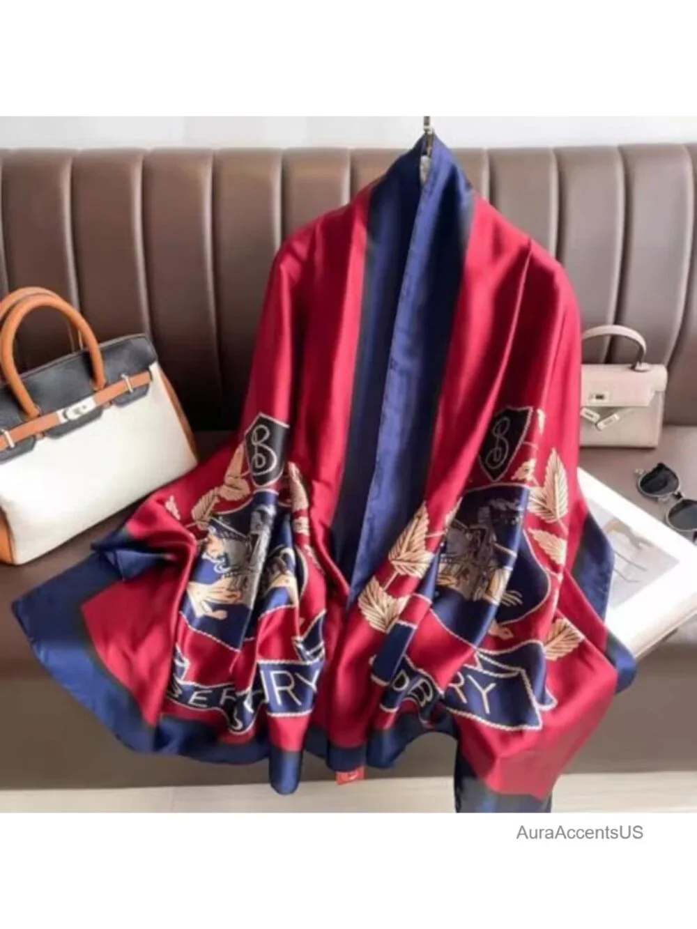 Silk Feel Satin Shawl Wrap Scarf Oversized Women Fashion Accessory